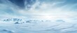 Leinwandbild Motiv Arctic winter landscape with large glaciers frozen sea and blizzards Artificial Intelligence Rendering