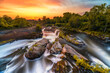 Hog´s Back Falls at sunset in Ottawa Canada, Prince of Wales Falls at sunset