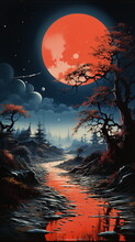 Landscape With Moon