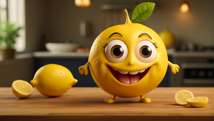 cute cartoon vegetable lemon