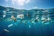 The presence of plastic waste in the ocean is a serious environmental problem. Serious environmental threat from plastic waste in the ocean. A critical issue that threatens marine life and ecosystems.