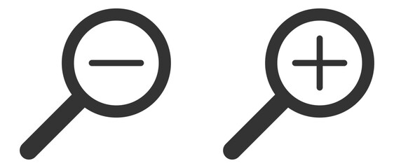 Poster - magnifying lens icon. zoom loupe sign