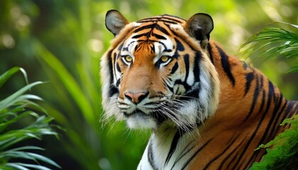 Wall Mural - head of sumateran tiger