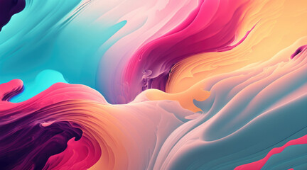 Wall Mural - Beautiful mesmerize waves of colorful pattern, wavy surfaces, beautiful background, vintage pastel colors