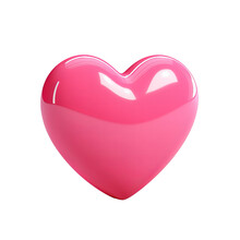 Pink Heart 3d Clip Art