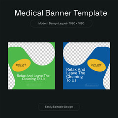Wall Mural - Medical Service Social Media Post banner 