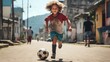 © Marvin - Street boy with his football and his dream of becoming a professional footballer.
