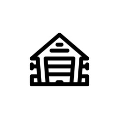 Poster - garage vector icon. real estate icon outline style. perfect use for logo, presentation, website, and more. simple modern icon design line style