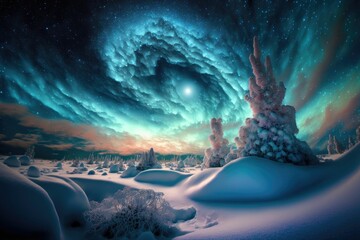 Wall Mural - Long exposure shot of the large magellanic cloud