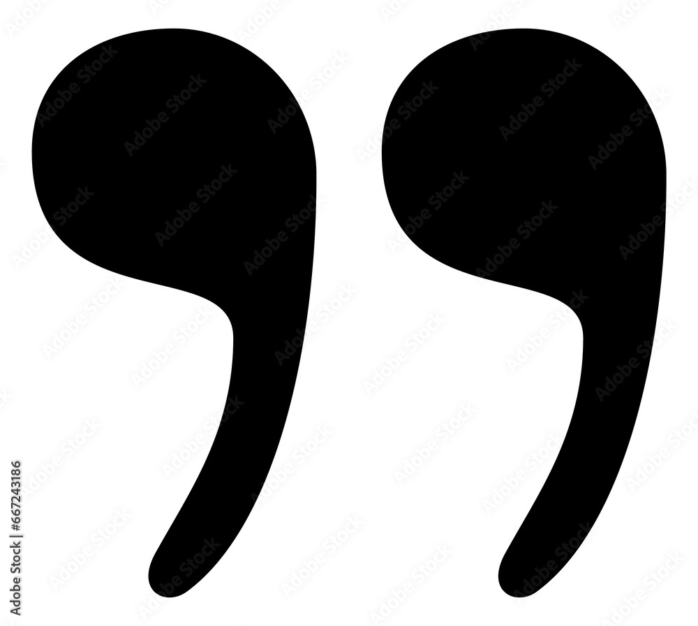 Commo Sign Double comma qoute mark. Punctuation black sign Stock Illustration ...