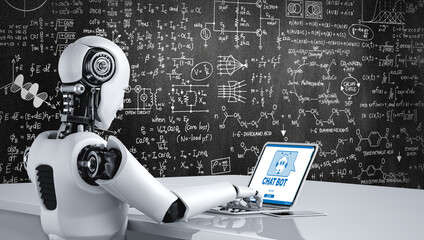 Poster - chatbot software application for modish online business that automatically reply to customer questio
