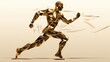 © panu101 - Geometric running man in vector on white background