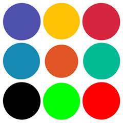set of colorful buttons