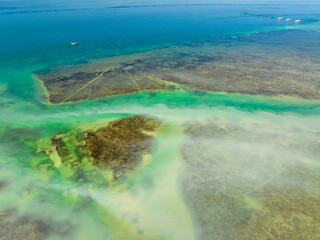 Wall Mural - Aerial photo reef inspection Florida Keys October 2023