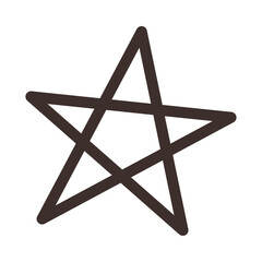 Canvas Print - Isolated hand drawn star shape icon Vector