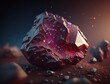 Garnet crystal background stone Close up Multicolored gemstone
