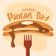 Poster - Pancake day poster Traditional food Vector