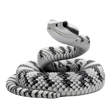 Diamond Rattlesnake Isolated On White. Generative AI