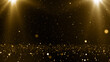 Particles bokeh abstract gold event awards trailer titles cinematic concert openers luxury celebration background
