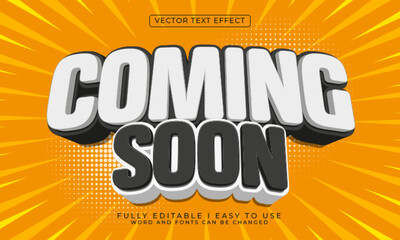 Sticker - 3d editable coming soon text effect style