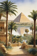 Pyramids Egypt  - Created with Generative AI Technology