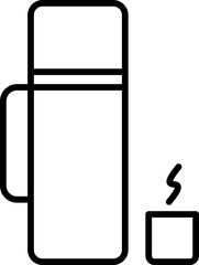 Sticker - Vacuum flask line icon