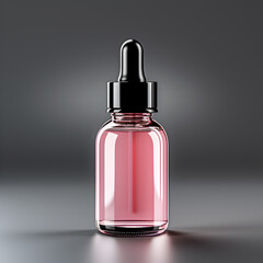 Wall Mural - Blank pink cosmetic dropper bottle for mockup