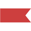 Digital png illustration of red ribbon banner on transparent background
