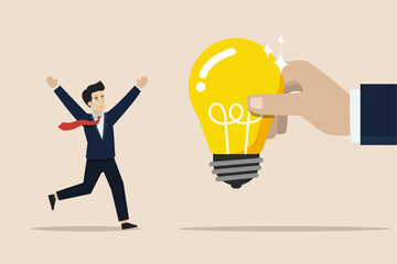 Wall Mural - having a big idea, bringing a new business concept or having a brilliant idea for a company, smart e