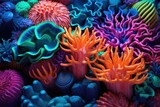 Fototapeta Do akwarium - Colorful corals background