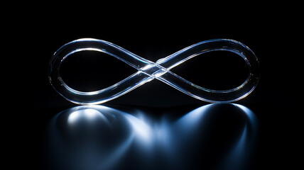 Wall Mural - glowing infinity symbol isolated sign on the background