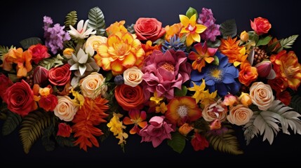 Aufkleber - Mexican style wedding flowers in vibrant colors