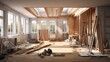Incomplete home interior remodeling or building