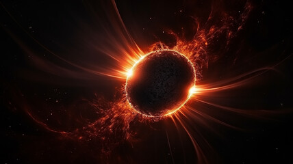 Wall Mural - supernova, explosion of a star in deep space, astronomy phenomenon, fictional graphics