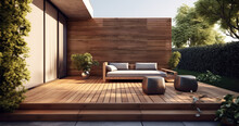 Modern Wood Deck House