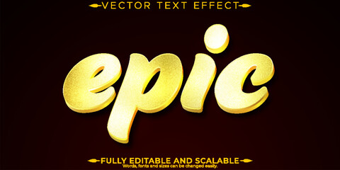 Poster - Golden luxury text effect, editable shiny and elegant text style