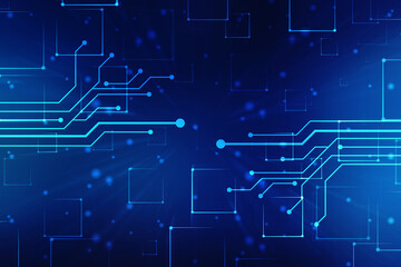 Leinwandbilder - Abstract futuristic circuit board Illustration, Circuit board with various technology elements. Circuit board pattern for digital abstract technology background