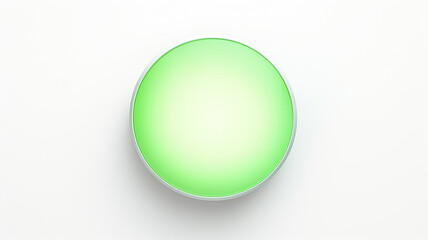 Wall Mural - green light fluorescent button isolated on the background of computer graphics website design