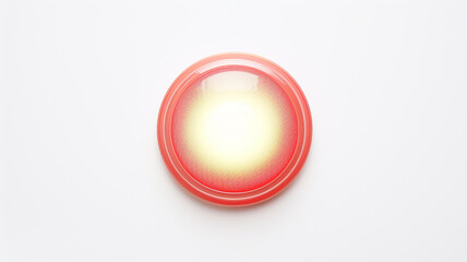 Aufkleber - red light fluorescent button isolated on the background of computer graphics website design