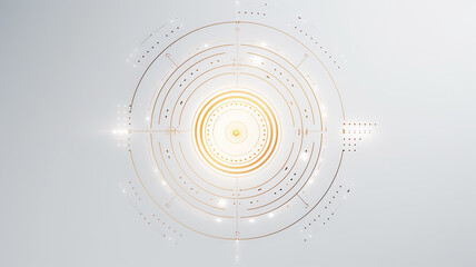Aufkleber - white computer chip light fluorescent button isolated on the background computer graphics website design