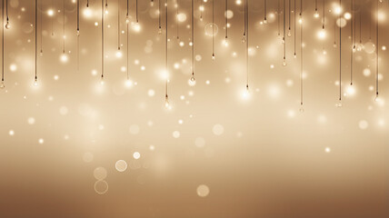 Wall Mural - a lot of burning bulbs and glowing lights, an abstract festive banner background, a podium for a new product