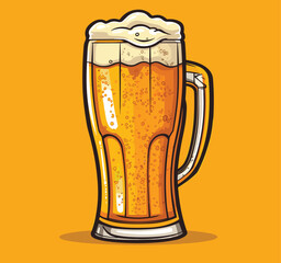 Sticker - Vintage retro beer vector isolated on neutral background