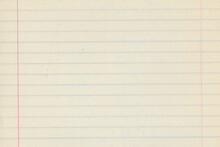 Simple Lined Paper From A 30 Year Old School Notebook. It's A Bit Yellowed.Meant As Background
