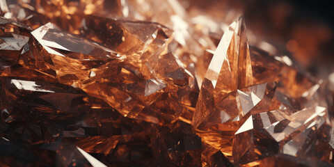 Poster - A detailed view of a collection of crystals. Perfect for adding a touch of elegance and sparkle to any project or design