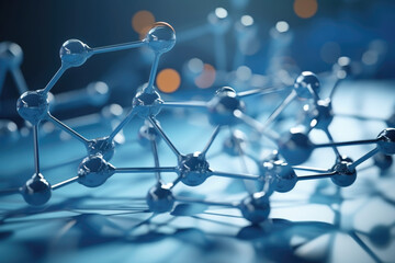Poster - A close-up view of a bunch of metal structures. This image can be used to depict industry, construction, engineering, or modern architecture