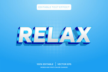 Poster - relax 3D text effect template