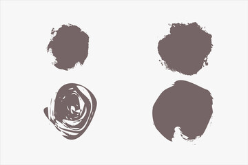 circle brush ink grunge collection