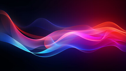 Poster - abstract colorful background, waves