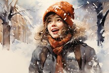 Portrait Of A Woman In Winter