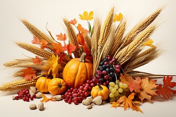 Poster - autumn still life with pumpkins